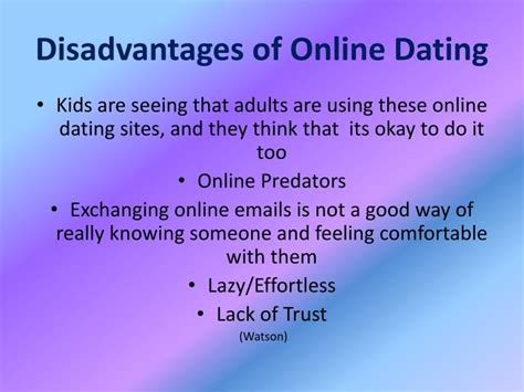 dating online disadvantages